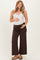 Dark Mocha Ankle Wide Leg Maternity Lounge Pants