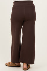 Dark Mocha Ankle Wide Leg Maternity Lounge Pants