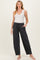 Black Mineral Wash Barrel Leg Maternity Lounge Pants