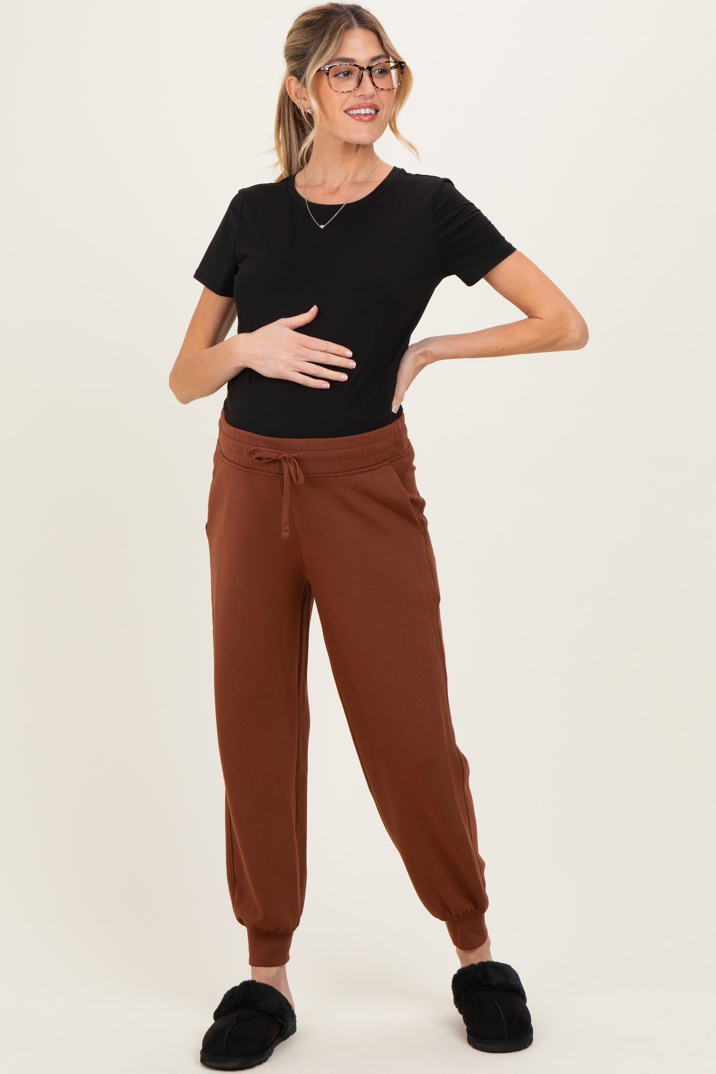 Chestnut Maternity Jogger Pants