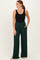 Forest Green Crossover Waist Active Wide Leg Pant