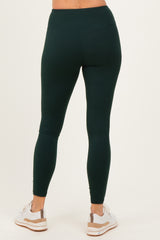 Forest Green Solid Basic Leggings