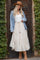 Beige Tiered Drawstring Maxi Skirt