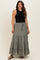 Olive Tiered Drawstring Maternity Maxi Skirt