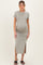 Moss Gathered Waist Maternity Midi Dress
