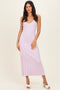 Light Pink Rib Knit Sleeveless Maxi Dress