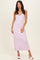 Light Pink Rib Knit Sleeveless Maxi Dress