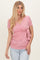 Mauve Floral Wrap Fitted Nursing Top