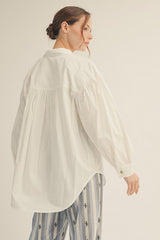 Ivory Button Down Lightweight Casual Shirt