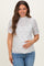 Ivory Floral Ruffle Trim Short Sleeve Maternity Top