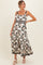 Black Floral Sleeveless Tiered Maternity Maxi Dress