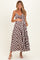 Chocolate Gingham Tie Front Racerback Maternity Midi Dress