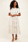 Beige Floral Button Down Collared Midi Dress