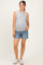 Blue Raw Hem Maternity Midi Denim Shorts