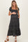 Black Floral Smocked Puff Sleeve Maternity Maxi Dress