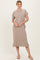 Beige Pocket Front Midi T-Shirt Dress
