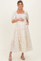 Ivory Rose Floral Smocked Maternity Maxi Dress