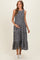 Black Floral Smocked Sleeveless Tiered Maternity Maxi Dress