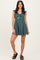 Forest Green Tie Front Cutout Swim Dress
