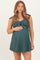 Forest Green Tie Front Cutout Maternity Swim Dress