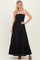 Black Smocked Halter Open Back Maxi Dress