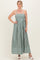 Olive Mixed Stripe Sleeveless Maxi Dress