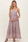 Mauve Mixed Stripe Sleeveless Maternity Maxi Dress