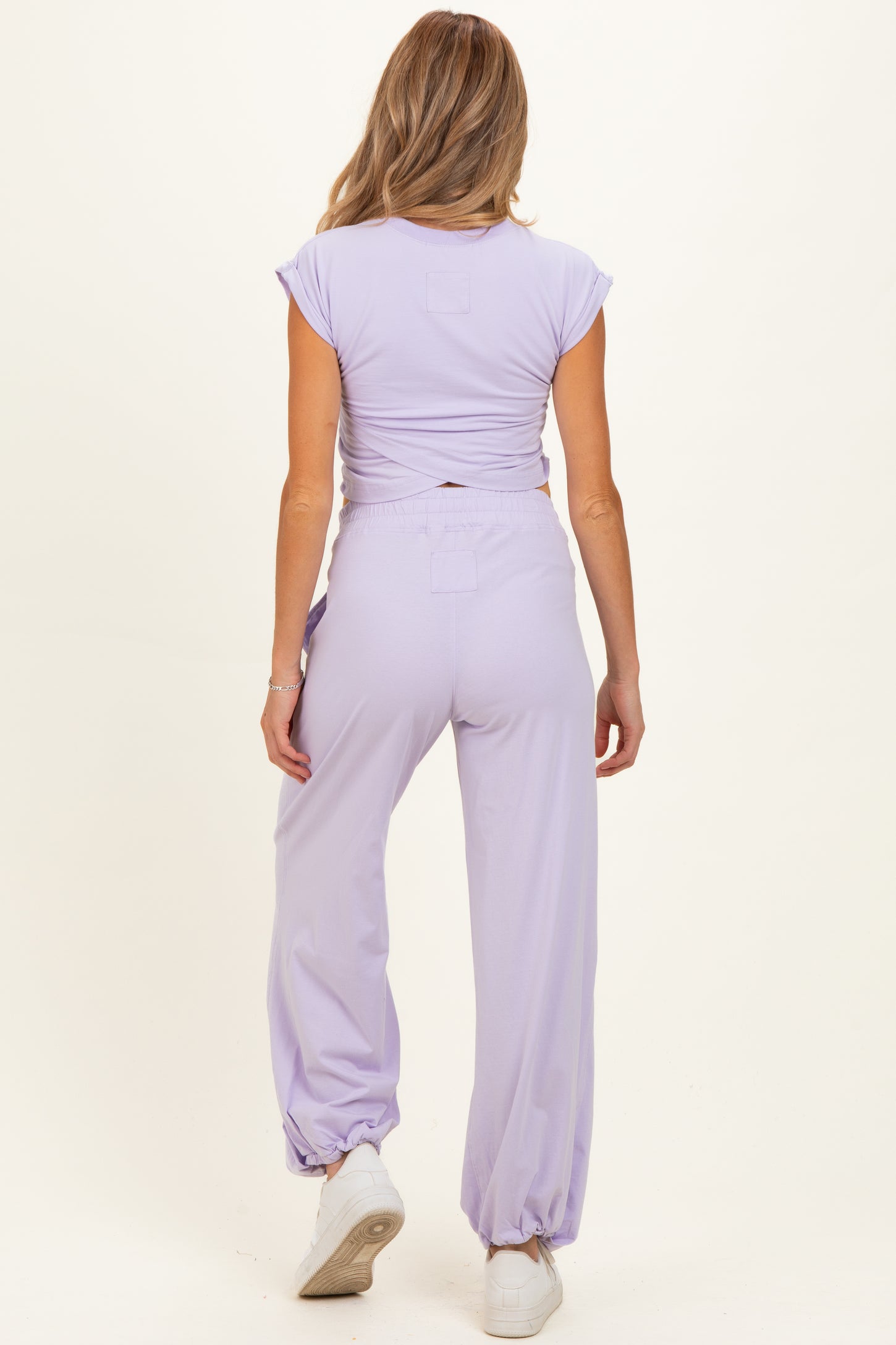 Lavender Cropped Tank Pant Maternity Set