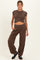 Mocha Cropped Tank Pant Maternity Set
