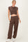 Mocha Cropped Tank Pant Set