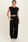 Black Cropped Tank Pant Set