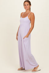 Petal Lilac Sleeveless Wide Leg Jumpsuit