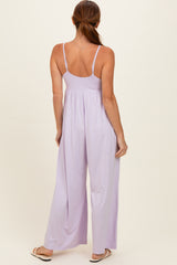 Petal Lilac Sleeveless Wide Leg Jumpsuit