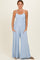 Mist Blue Sleeveless Wide Leg Jumpsuit