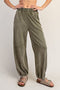 Olive Mineral Wash Terry Sweatpants