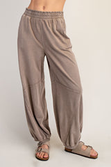 Coffee Mineral Wash Terry Sweatpants