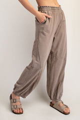 Coffee Mineral Wash Terry Sweatpants