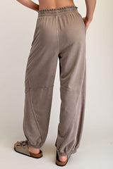 Coffee Mineral Wash Terry Sweatpants