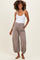 Coffee Mineral Wash Terry Maternity Sweatpants