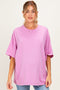 Fuchsia Oversized Mineral Wash Maternity T-Shirt