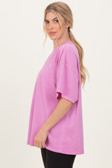 Fuchsia Oversized Mineral Wash T-Shirt