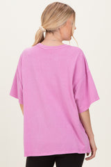 Fuchsia Oversized Mineral Wash T-Shirt