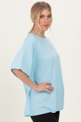 Light Blue Oversized Mineral Wash T-Shirt