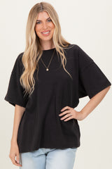 Black Oversized Mineral Wash T-Shirt