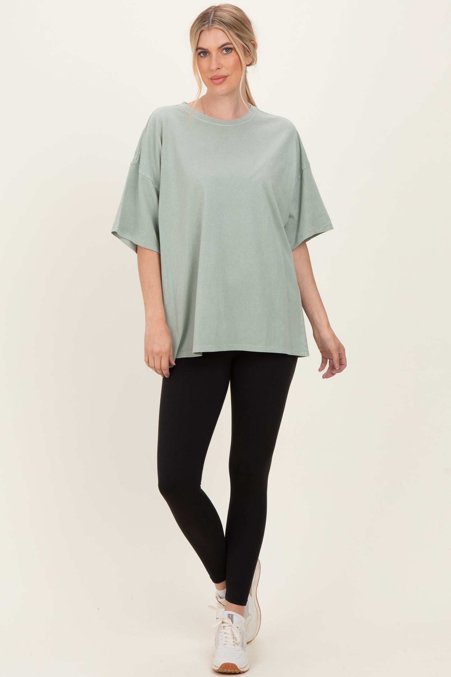 Sage Oversized Mineral Wash T-Shirt