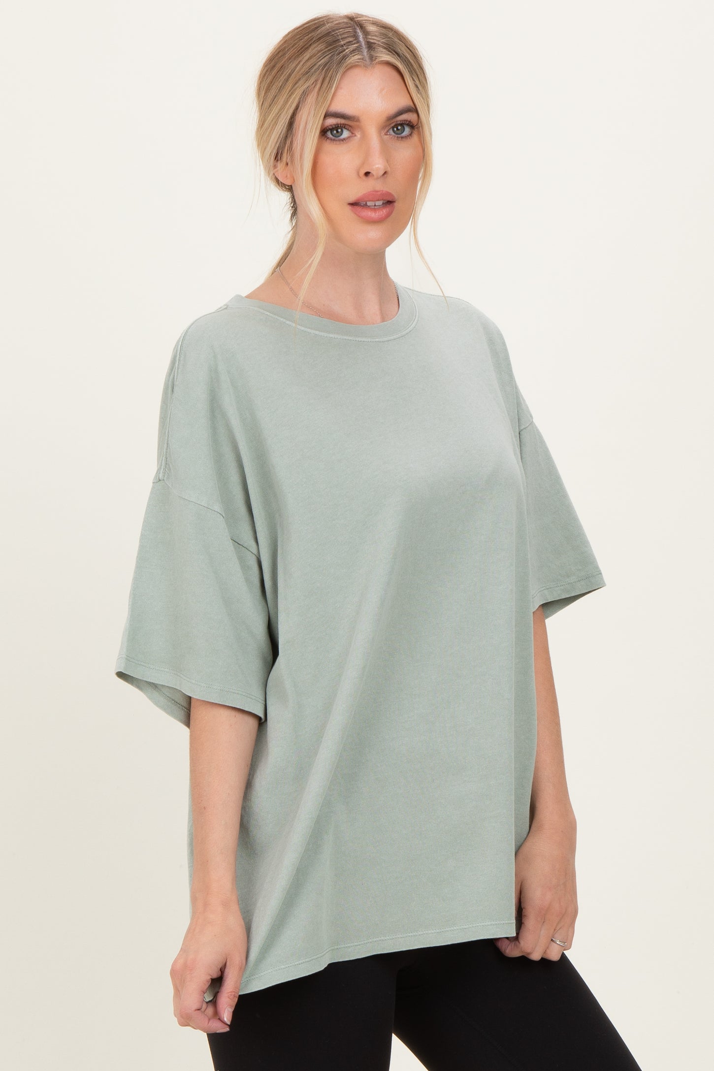 Sage Oversized Mineral Wash T-Shirt