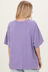 Dusty Purple Oversized Mineral Wash T-Shirt