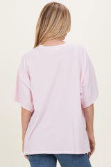 Soft Pink Oversized Mineral Wash T-Shirt