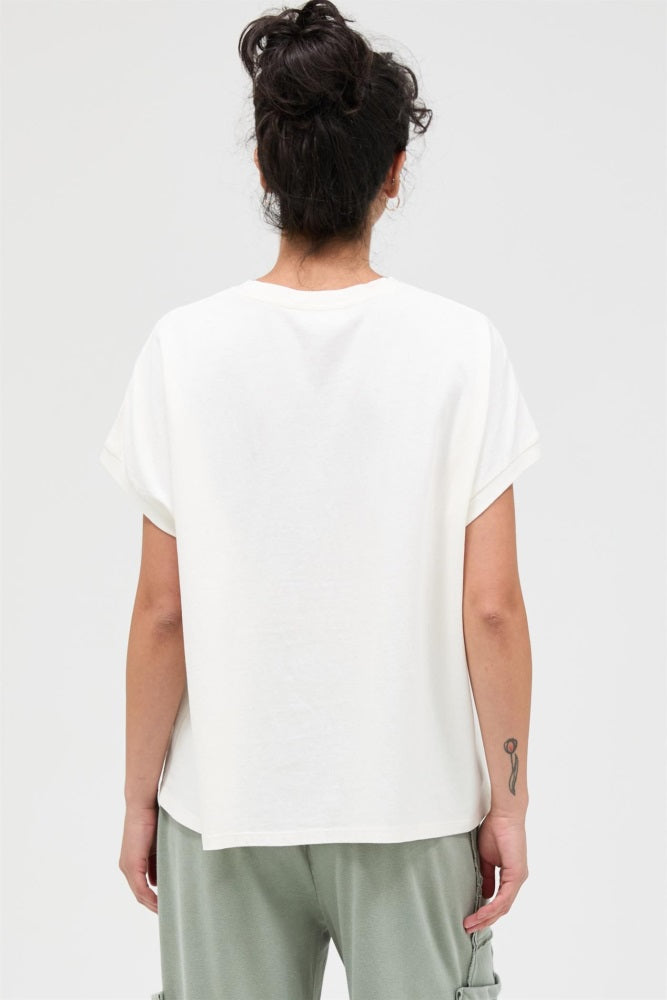 Off White Mineral Wash Boxy Fit T-Shirt