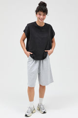 Black Mineral Wash Boxy Fit T-Shirt